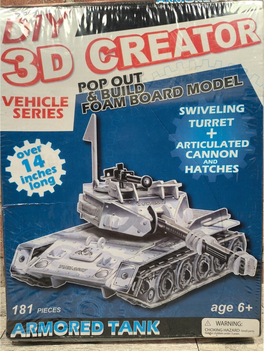 2015 DIY 3D Creator Armored Tank Model Kit Vehicle Series 181 Pieces New Foam
